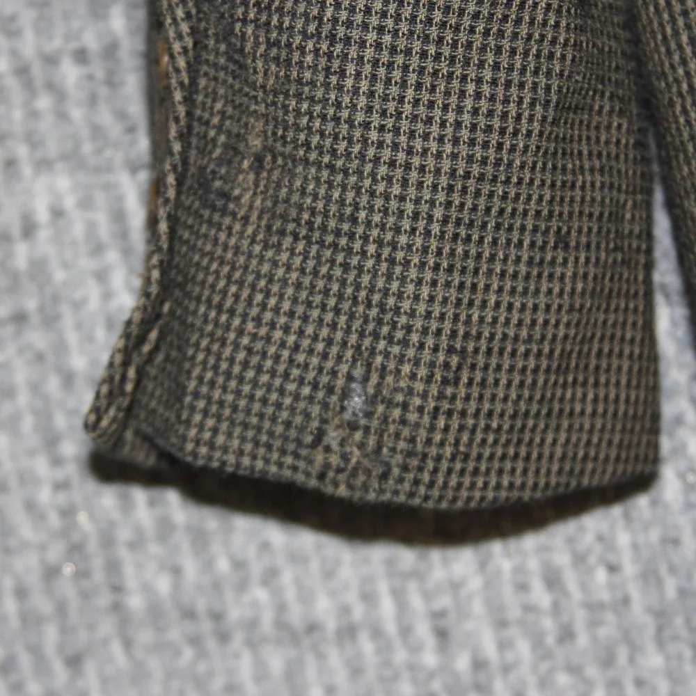 Oscar de la Renta Men's 40L 100% Wool Houndstooth Blazer Jacket Made in Colombia
